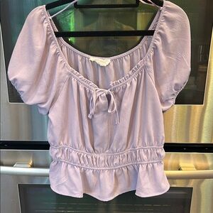 Pink Rose Purple Blouse with Elegant Design‎